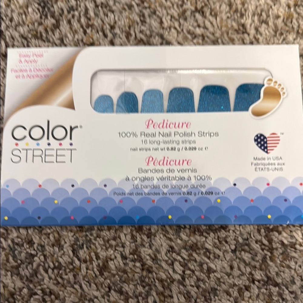 Color Street Blue Glitter Nail Polish Strips
